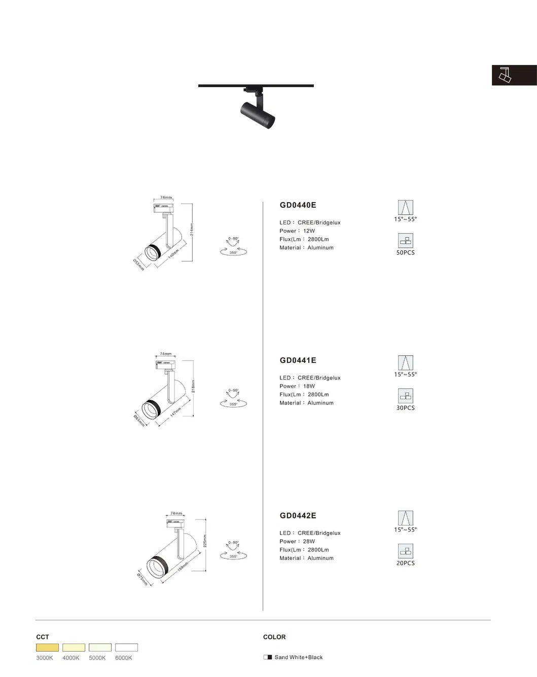 Sleek 28W Adjustable Track Lighting for Stylish Home Interiors