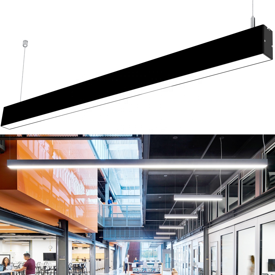 0.6m 1.2m 1.8m 2.4m 20W 40W 60W 80W Dimmable Profile LED Trunking Linear Light for Office Shops