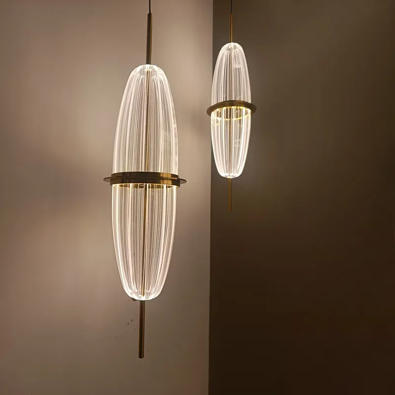 Modern Acrylic Hanging Lighting Living Room Interior Decoration LED Pendant Light