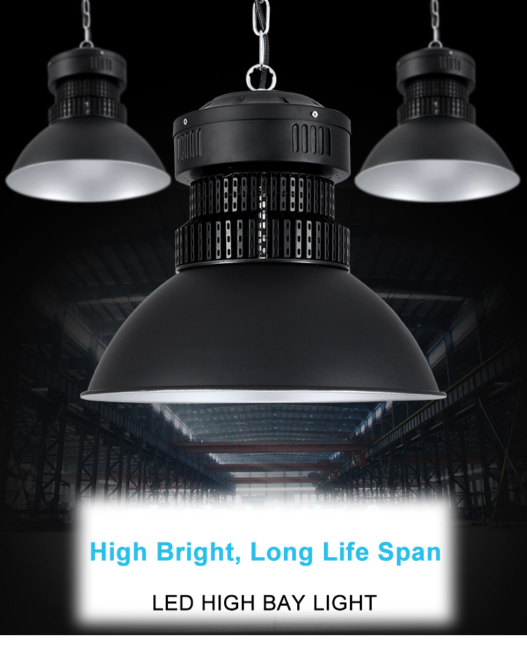 Led High Bay Light 100w Indoor Highbay 200w Warehouse Garment Factory Workshop Industrial Lighting Canopy Lights