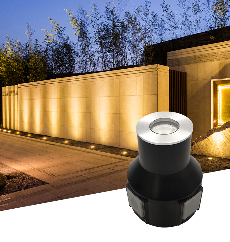 IP67 Waterproof 3W RGB3In1 DC24V Beam Angle 60 Degree Aluminum Housing LED In-Ground Well Lights