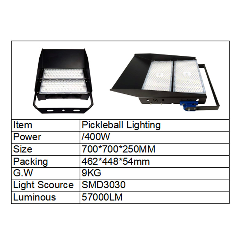 400W IP66 SMD LED Flood Light with Waterproof Design for Outdoor Pickle Ball Court