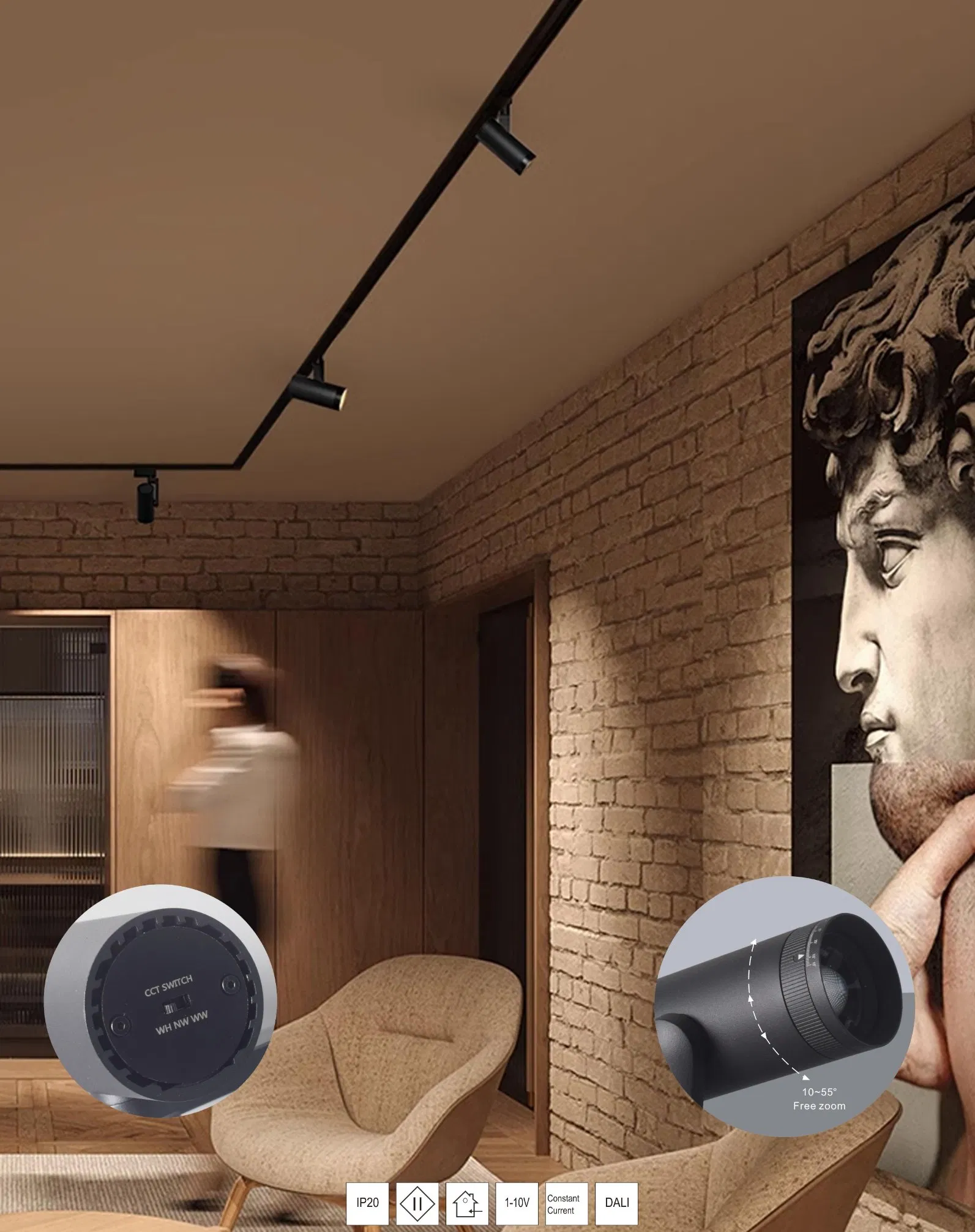 Sleek 28W Adjustable Track Lighting for Stylish Home Interiors