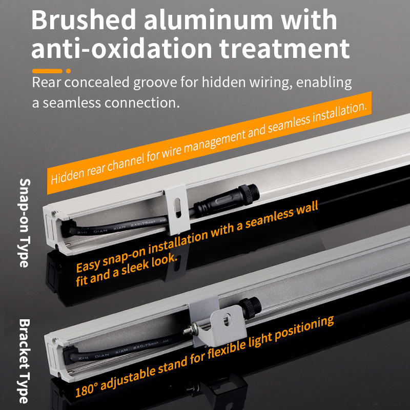 DMX Controlled Outdoor Facade Linear LED Strip Light RGB Full Color Aluminum Tempered Glass High CRI 90 DC 24V 3-Year Warranty