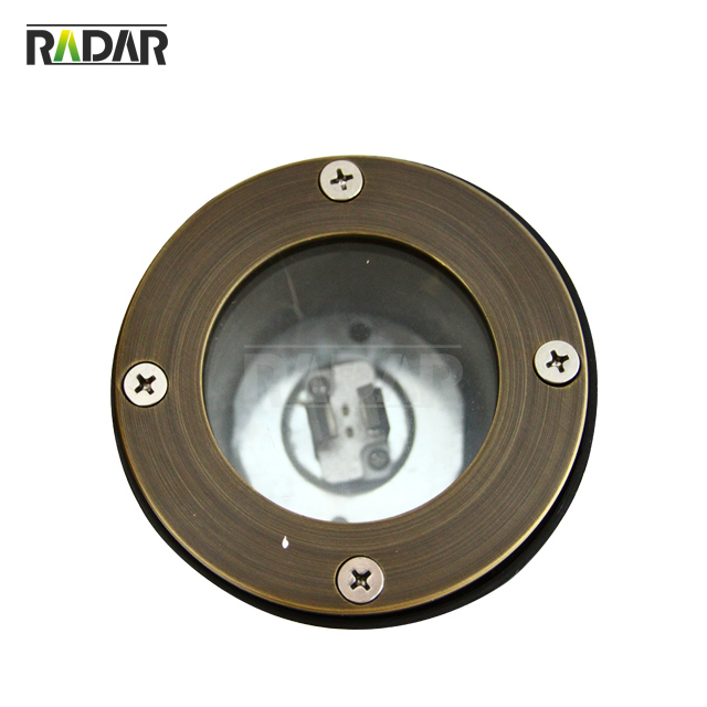 Low Voltage 12V 24V MR16 Flat Top in Ground Lighting Cast-brass Underground Light With Plastic Box for Garden Light