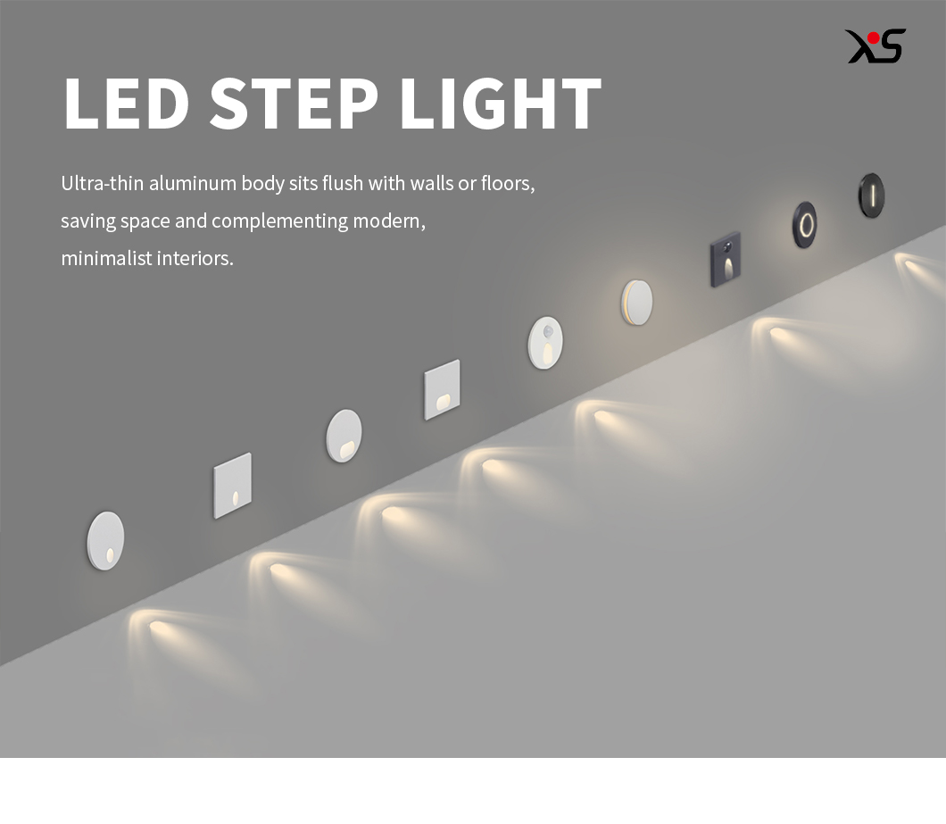 Sleek LED Recessed Step Lighting with Sensor Control and WiFi for Safer Stair Navigation Minimalist Aluminum Design