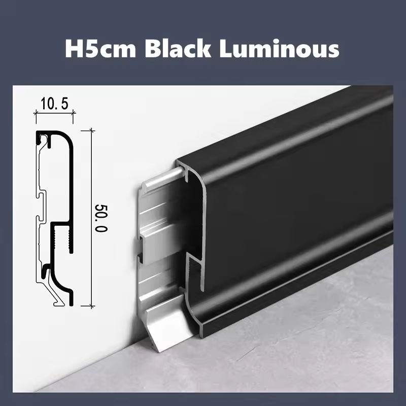 Directly Supplied Manufacturer LED Aluminum Alloy Skirting Iine for Invisible Edge Trimming