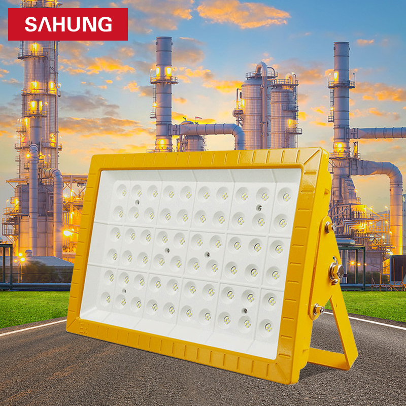 Chemical Plant Led Explosion Proof Lights Ip66 For Hazardous Gas Zone 1 Zone 2 Atex Certificate 80w-200w Industrial Flood Lamps