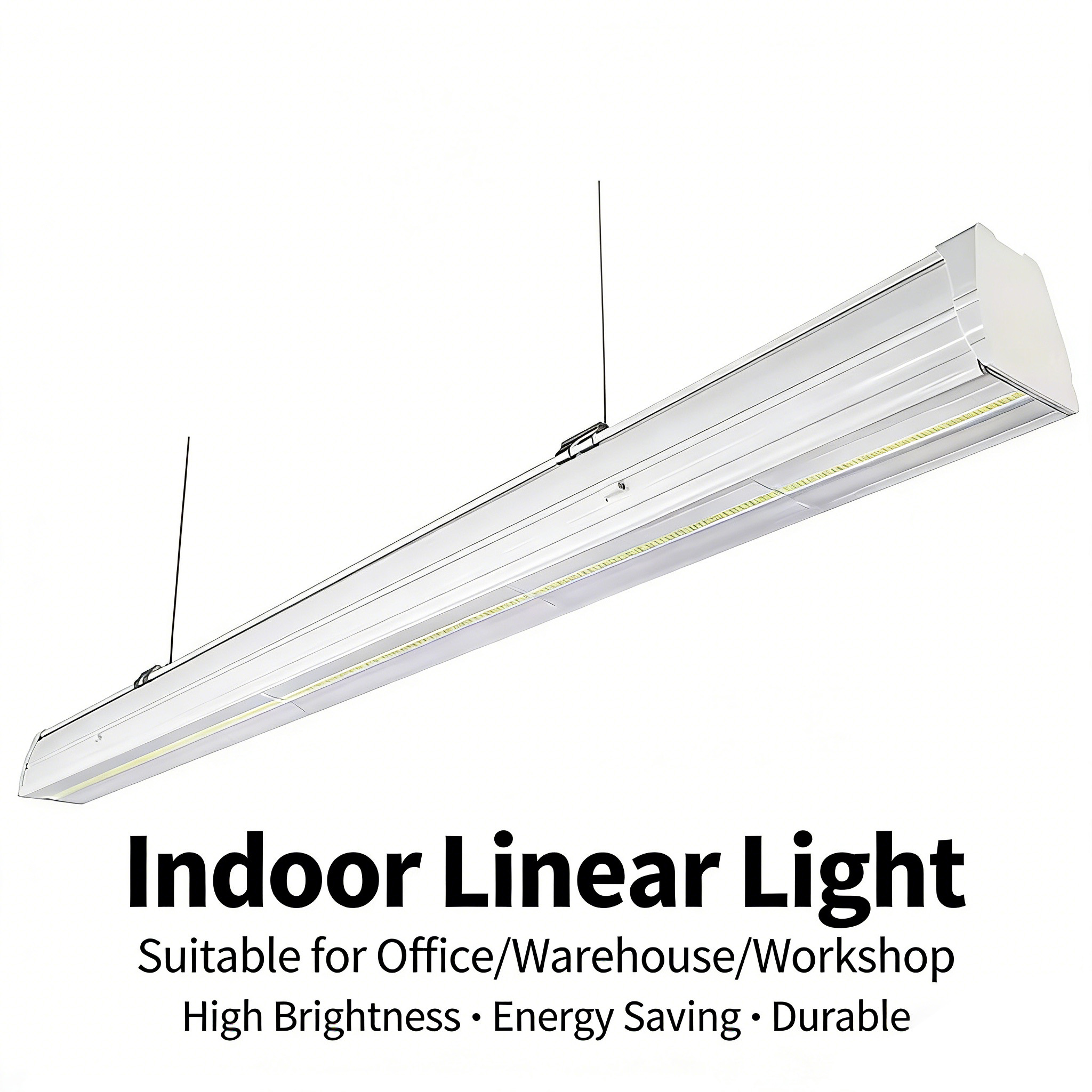 Supermarket LED Linear Lights White-IP55 Rated 5-Year Warranty Dimmable Ra90 6000K Daylight 130lm/W CE RoHS 90 Beam Angle