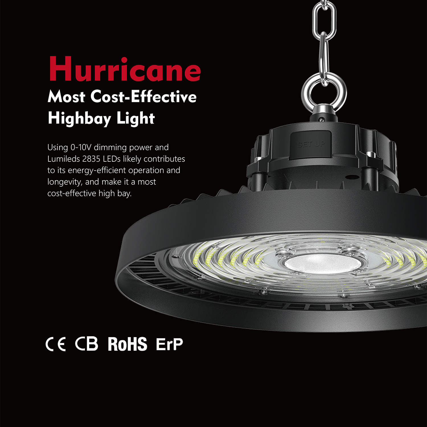 Led High Bay Lights Us Warehouse Switch Power Adjustable Dimmable High Bay Light Led 100W 200w Warehouse Lighting
