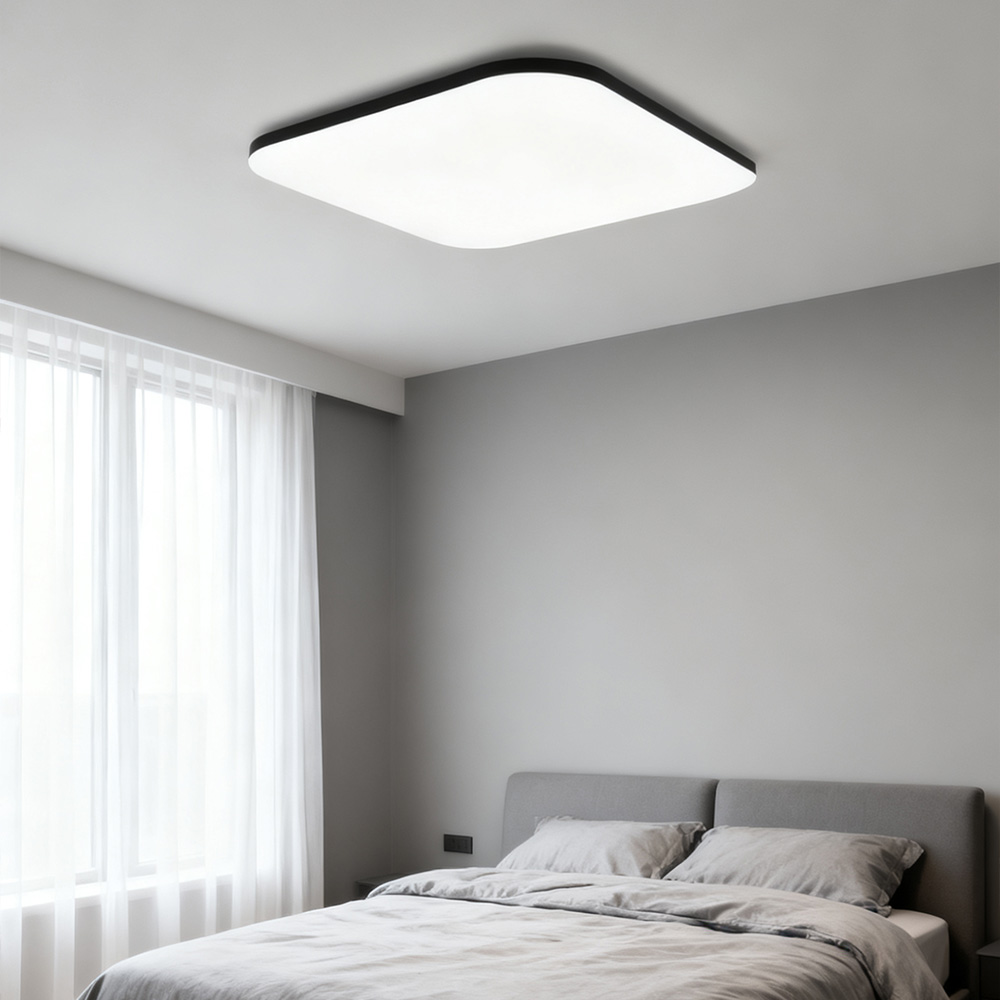 Modern AC220V Square LED Ceiling Panel Light Lamp Black Body White Color Square LED Ceiling Lights Dingdian LED NEW for Home
