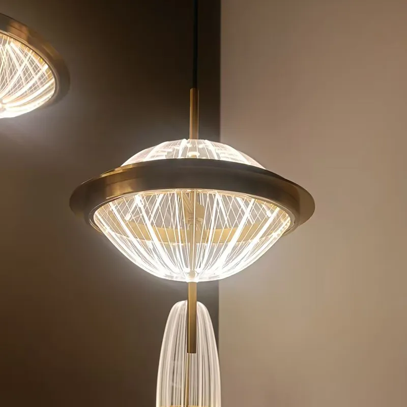 Modern Acrylic Hanging Lighting Living Room Interior Decoration LED Pendant Light