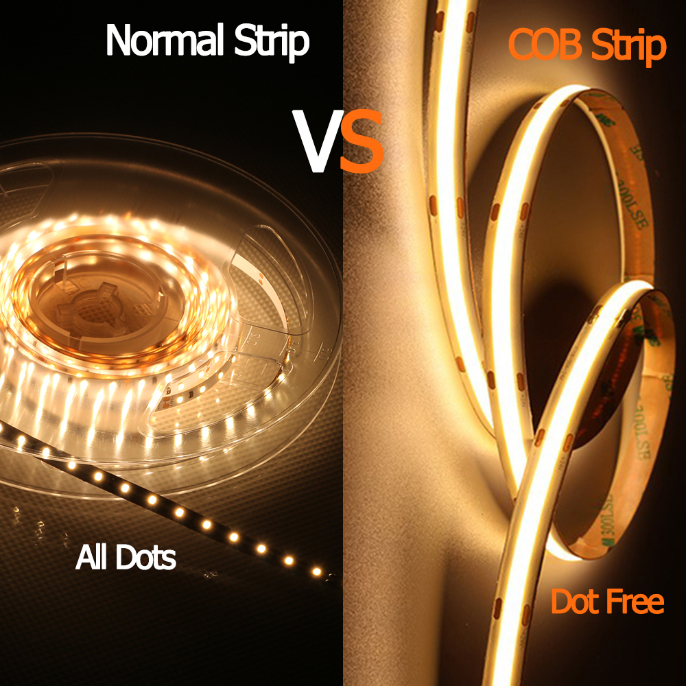 Wholesales IP67 Waterproof COB LED Strip Light 4mm 6mm 8mm 10mm Width Flexible Multi Colors RGB COB LED Strip Light