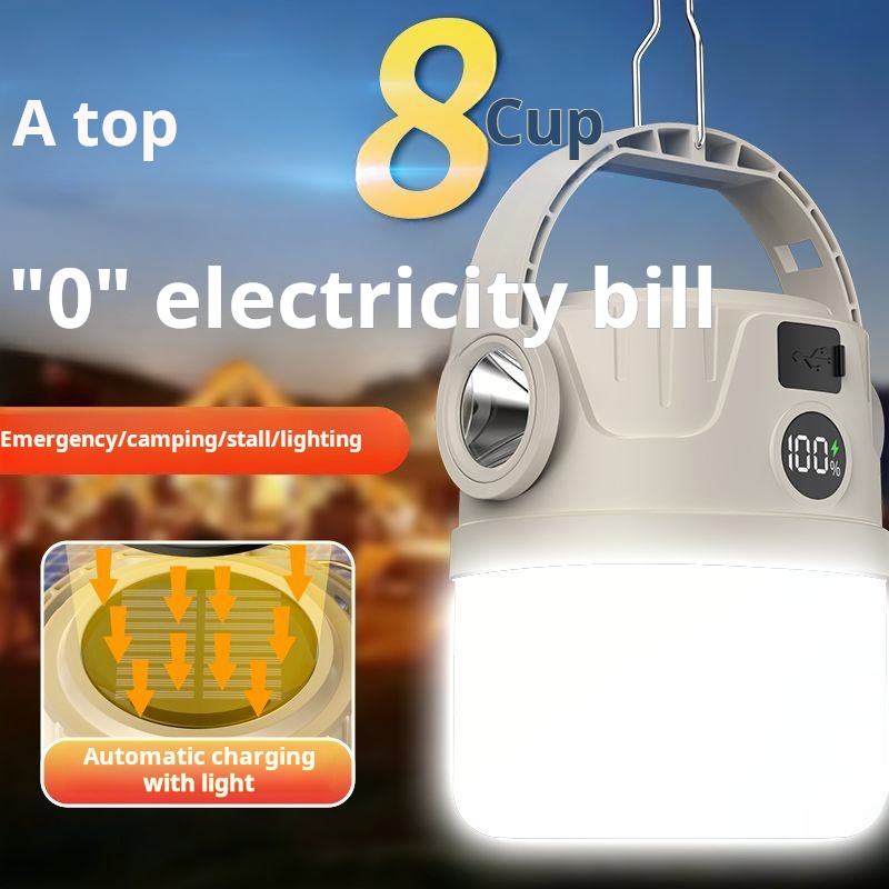 XINSITE Hot Sale Rechargeable LED Camping Light Bulb Portable White Body ROHS Certified Emergency Mobile Tent Light for Camping