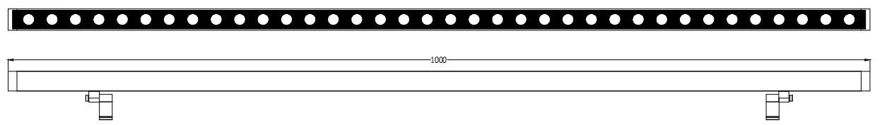 12W 24V IP65 DMX512 Linear RGB LED Wall Washer for Building Facade