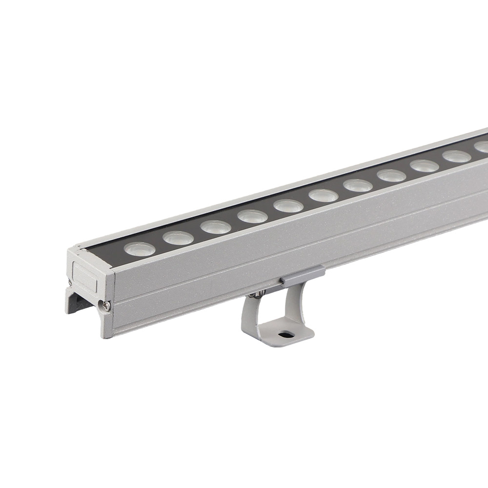DMX Controlled Outdoor Facade Linear LED Strip Light RGB Full Color Aluminum Tempered Glass High CRI 90 DC 24V 3-Year Warranty