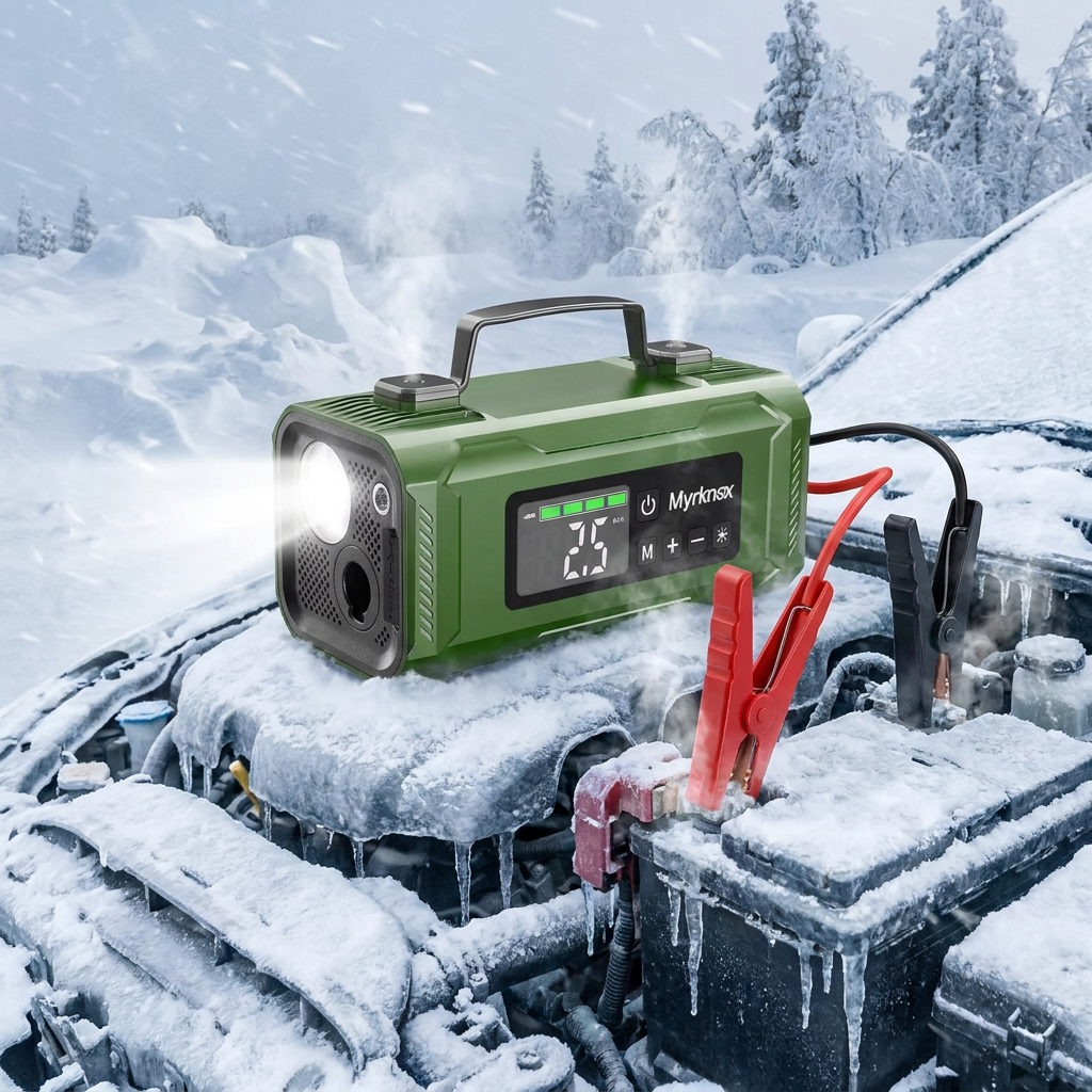 Portable Multifunction Power Station Air Compressor Jump Starter Vacuum Pump Blower Power Bank Emergency Work Light For Vehicles