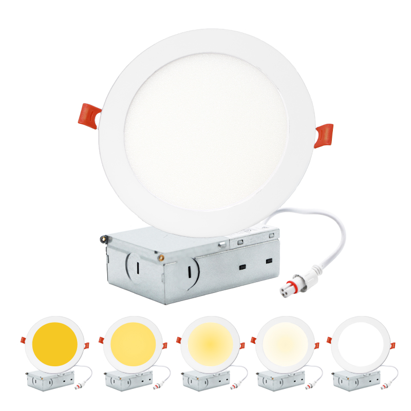 ETL 3Ct 5Ct Modern Aluminum LED SMD2835 Panel Ceiling Light Downlight with Junction Box IP44 Rating for Home Office AC100-277V