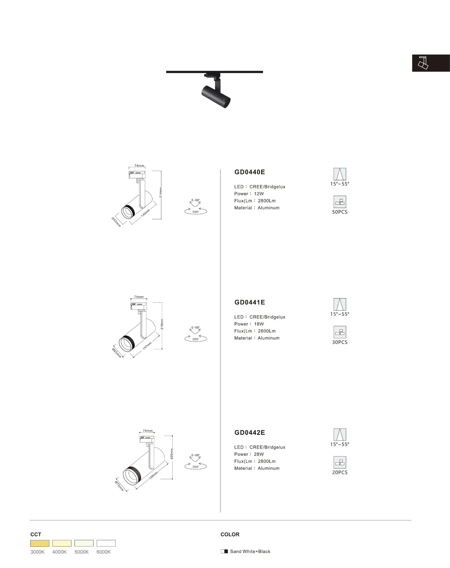 Sleek 28W Adjustable Track Lighting for Stylish Home Interiors