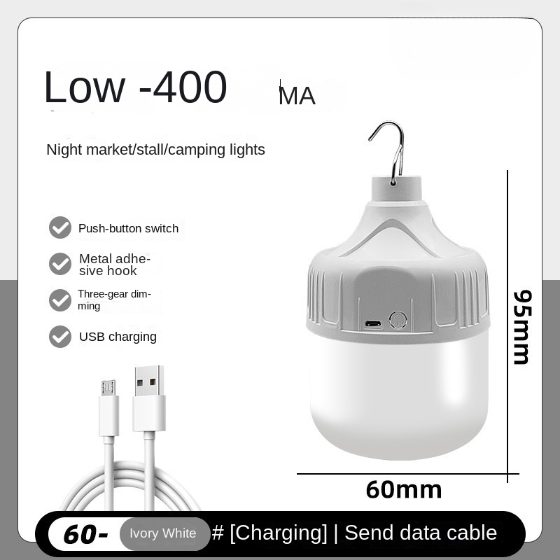 30W 80W 150W 200W Portable USB Rechargeable Led Light Camping Emergency Bulb Lamp for Outdoor Household