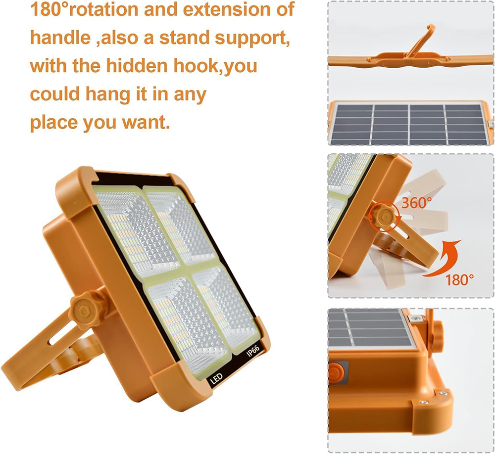 Outdoor Camping Garden LED Lamp Work Solar Light Night Market Stall Portable USB Rechargeable 7200mAh Emergency Light IP66 CE