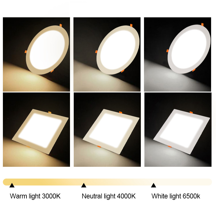 4W 6W 12W 18W 24W 36W Recessed Round Square Ultra Slim Ceiling Led Flat Panel Light