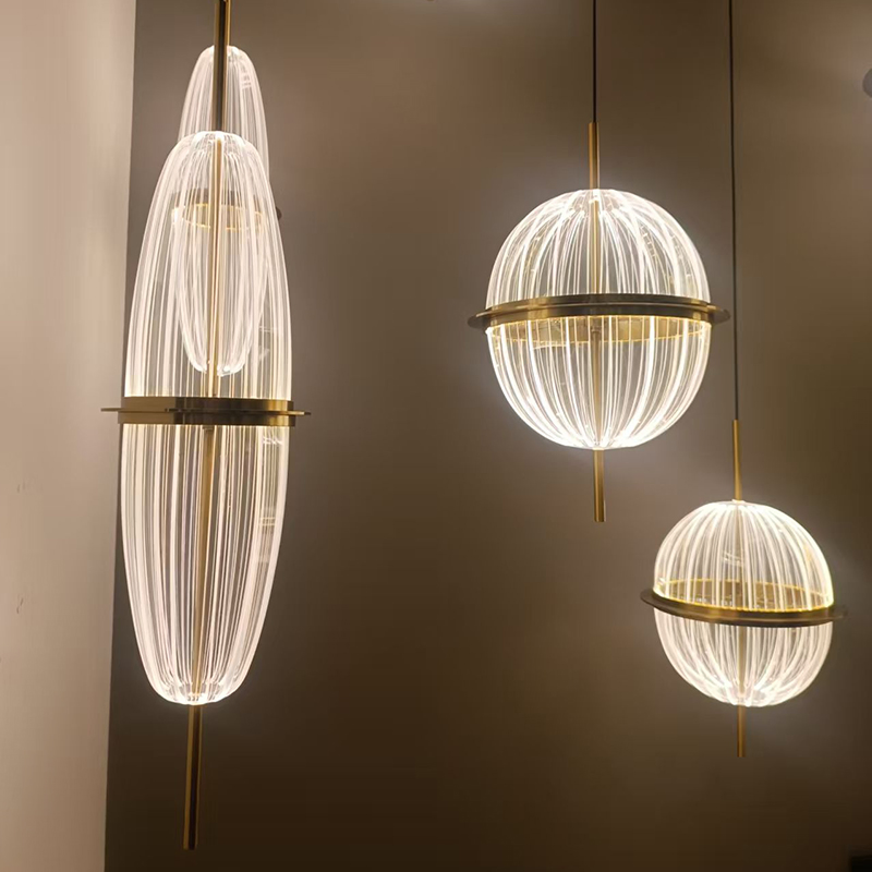 Modern Acrylic Hanging Lighting Living Room Interior Decoration LED Pendant Light