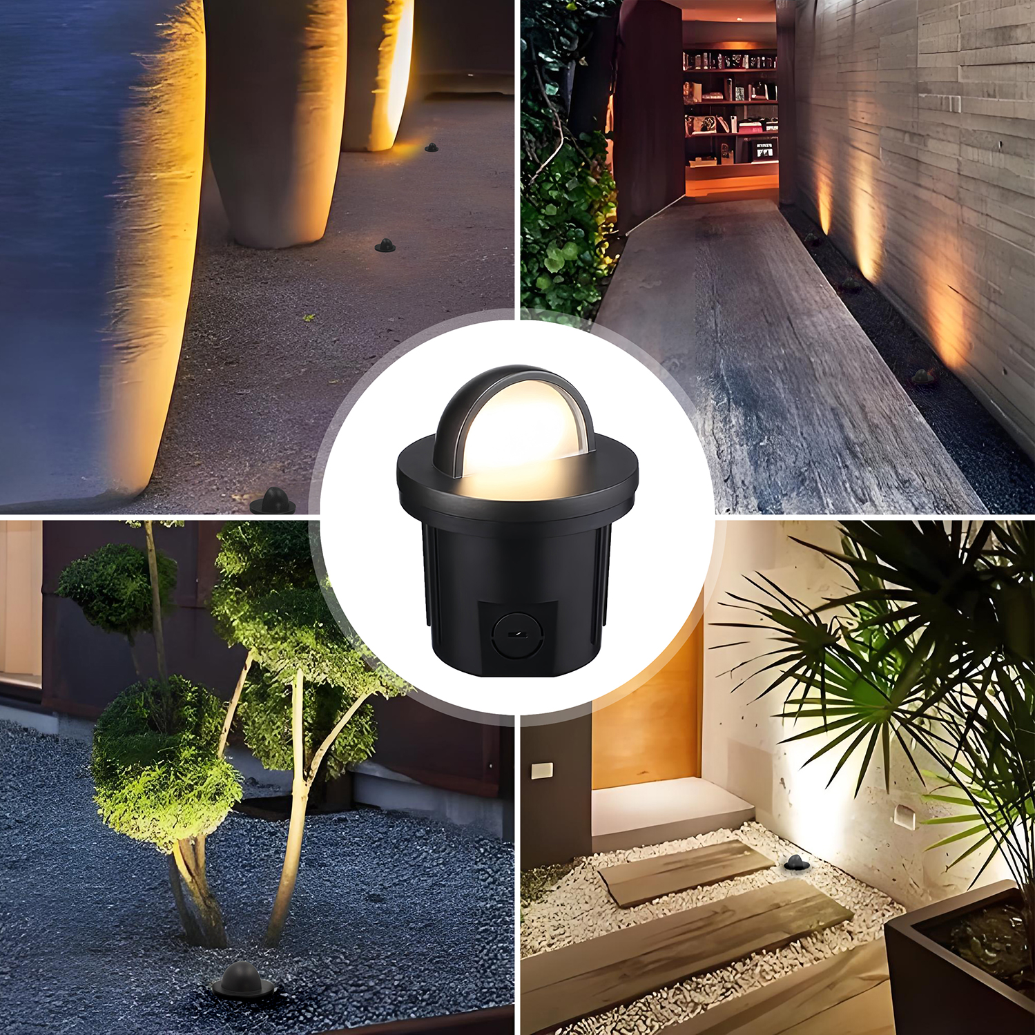 New Design Waterproof Buried Die-cast Aluminium 12v AC/DC 1800K-5000K LED In-ground Underground Landscape Well Lights