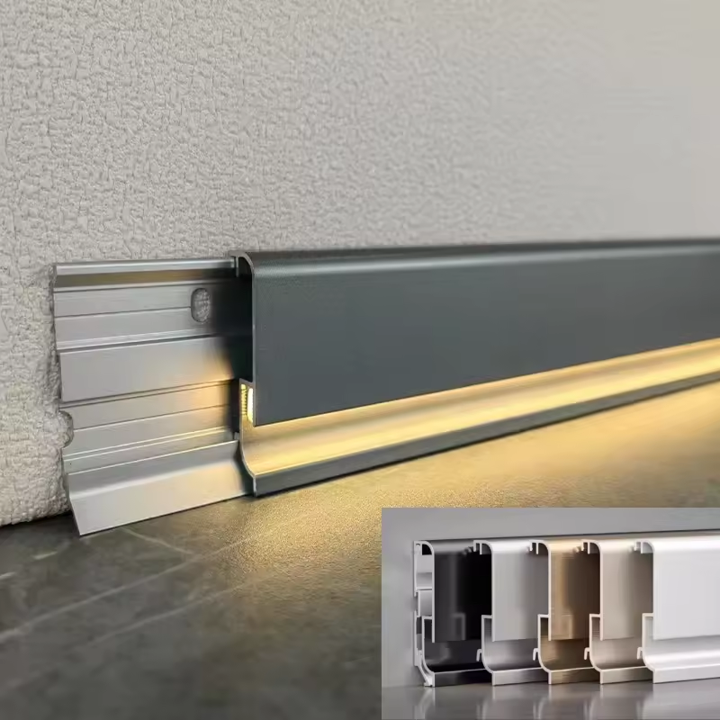 Directly Supplied Manufacturer LED Aluminum Alloy Skirting Iine for Invisible Edge Trimming