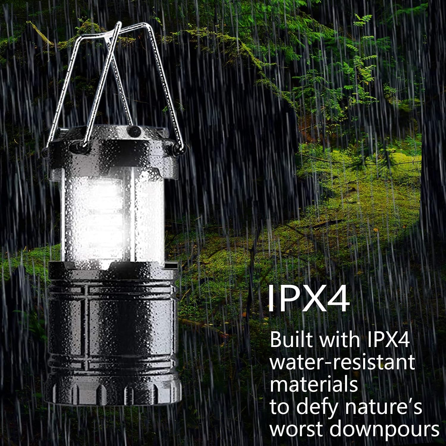 1 Pack IPX4 Waterproof LED Camping Lanterns Brightness Adjustable Survival Lights For Home Emergency Hiking Power Outages