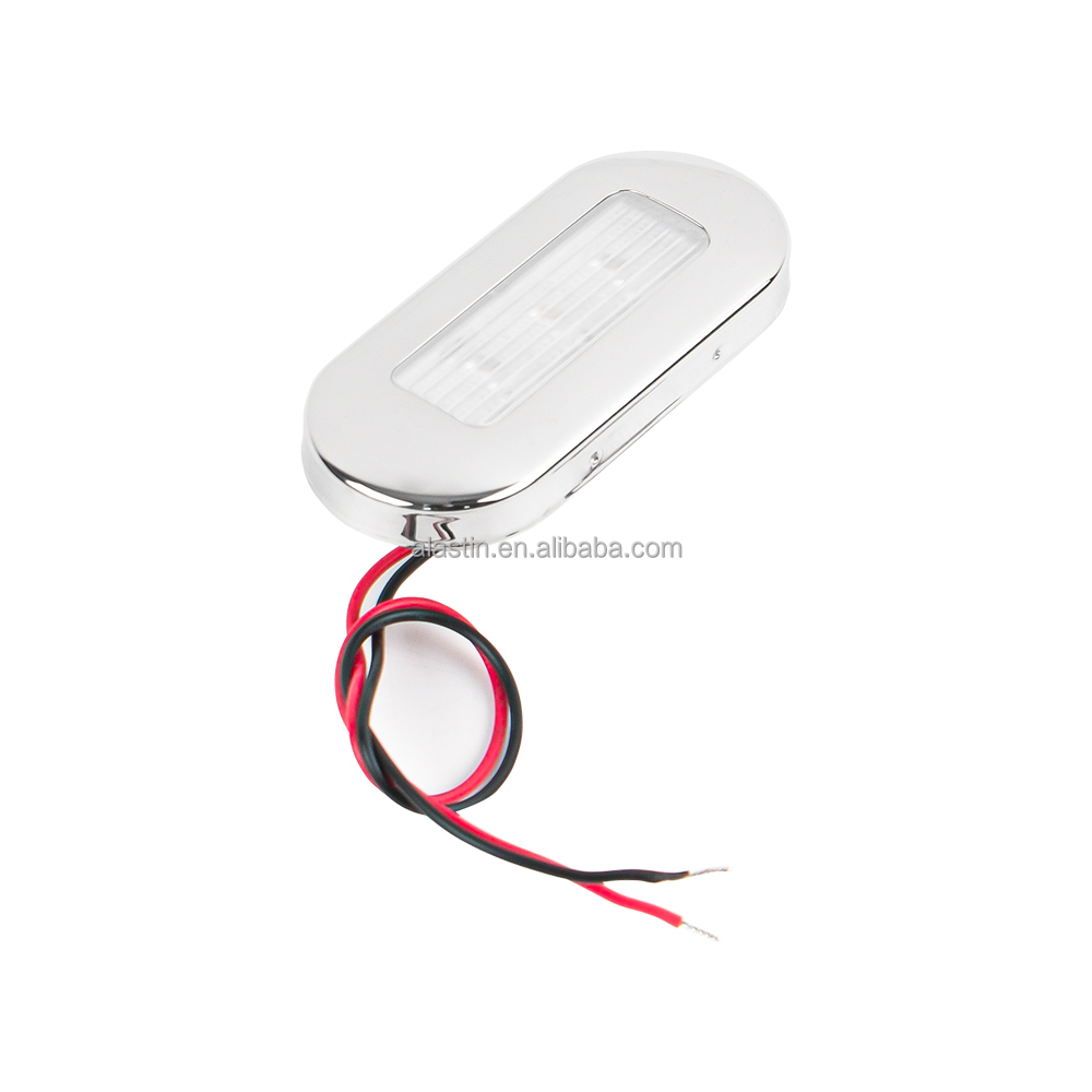 High Quality Stainless Steel Cover Cool White LED Oblong Courtesy Light Marine Navigation Step Light for Yacht