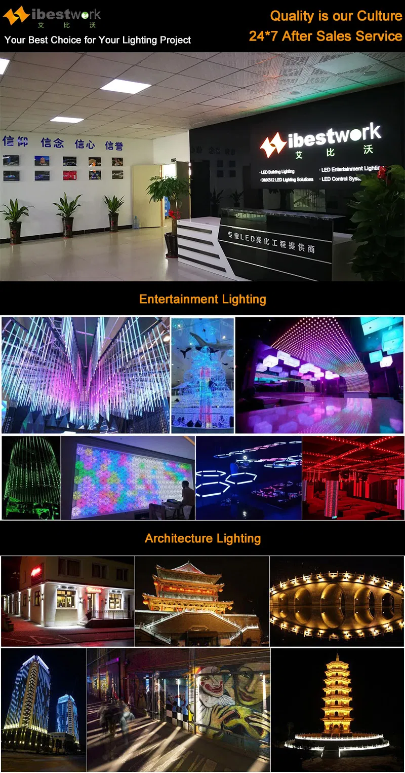 Outdoor Free Bending Silicone Flexible LED Wall Washer IP67 24W RGBW Super Bright for Building Landscape Hotel Applications