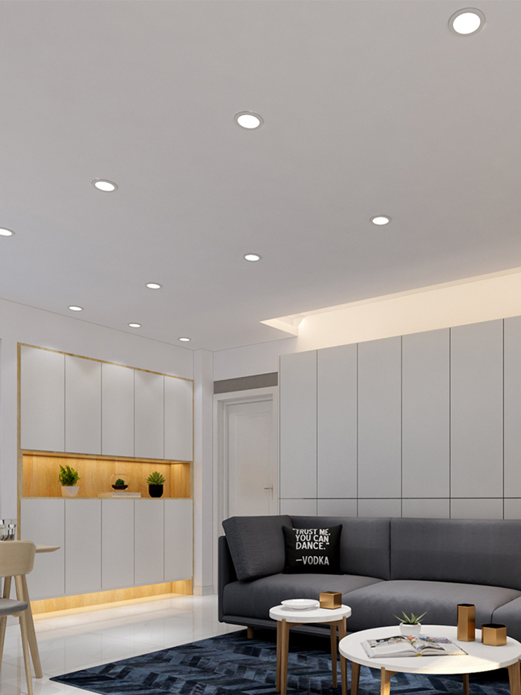 ETL 3Ct 5Ct Modern Aluminum LED SMD2835 Panel Ceiling Light Downlight with Junction Box IP44 Rating for Home Office AC100-277V