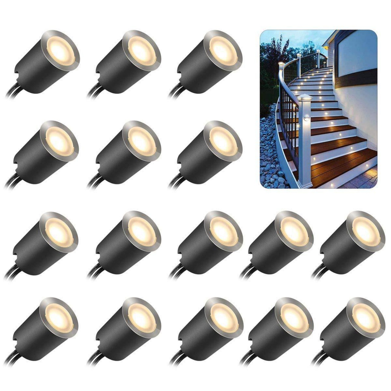 IP67 Waterproof 12V Low Voltage in Ground Outdoor LED Landscape Lighting Recessed LED Deck Light Kits