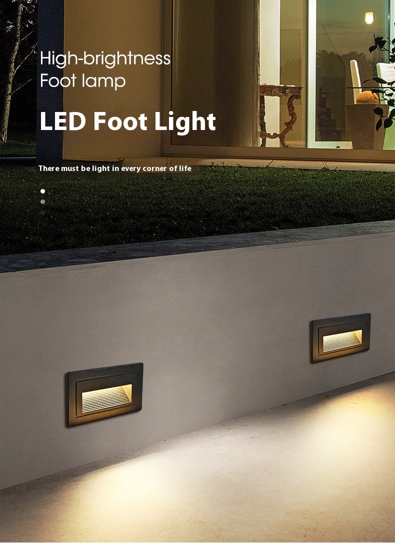 Aluminum Outdoor Wall Lamp Waterproof LED Footlight