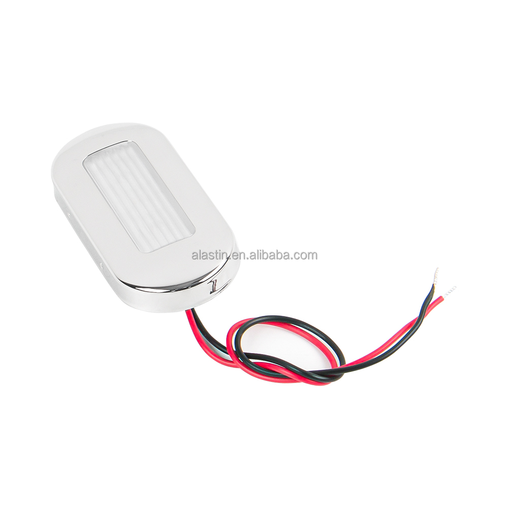 High Quality Stainless Steel Cover Cool White LED Oblong Courtesy Light Marine Navigation Step Light for Yacht