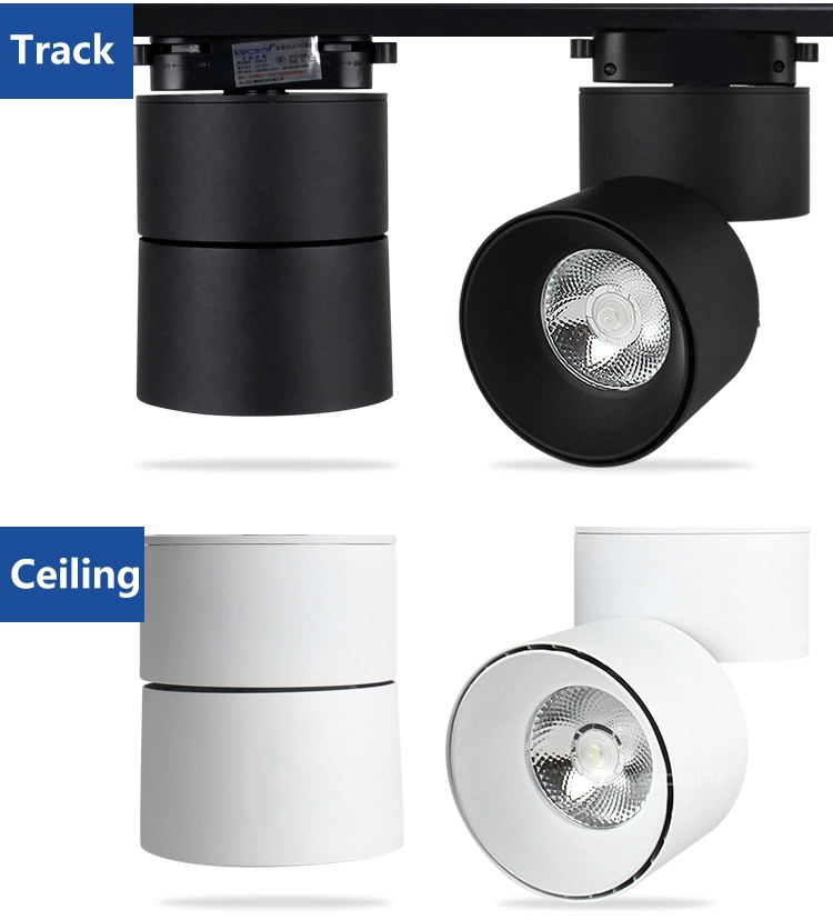 20W COB Track Spot Light Indoor Foldable Commercial LED Track Lighting
