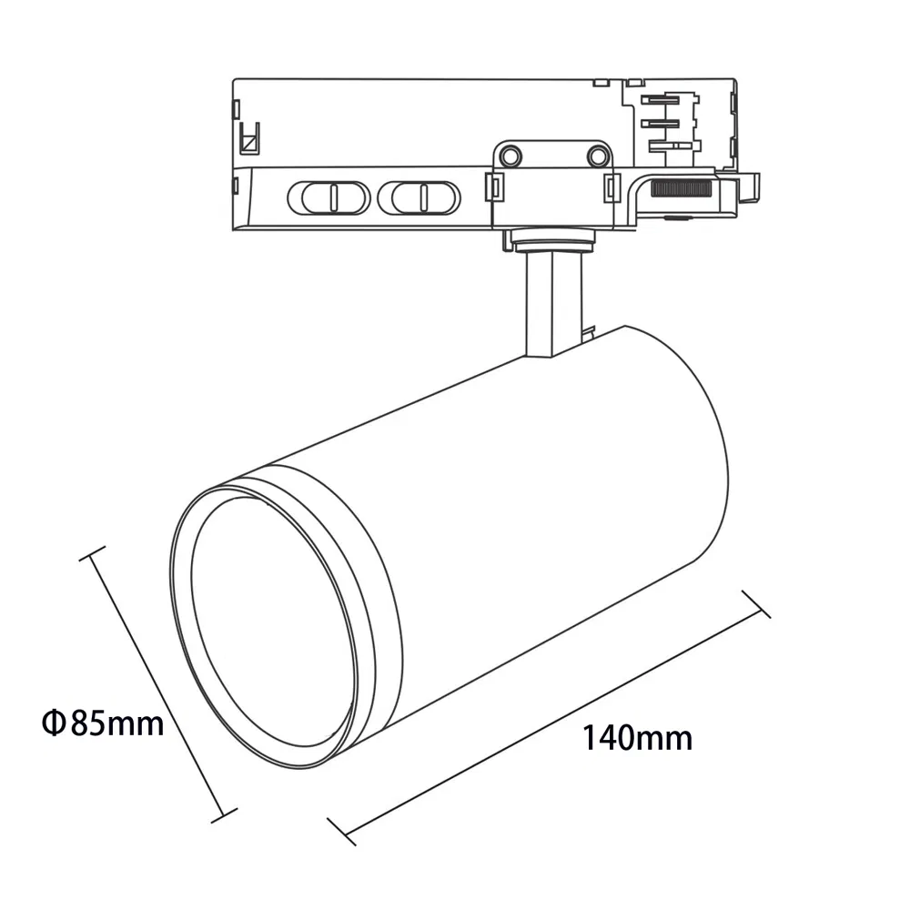 Versatile 15W-20W-30W Switchable LED Track Lighting with 3 Color Temperatures