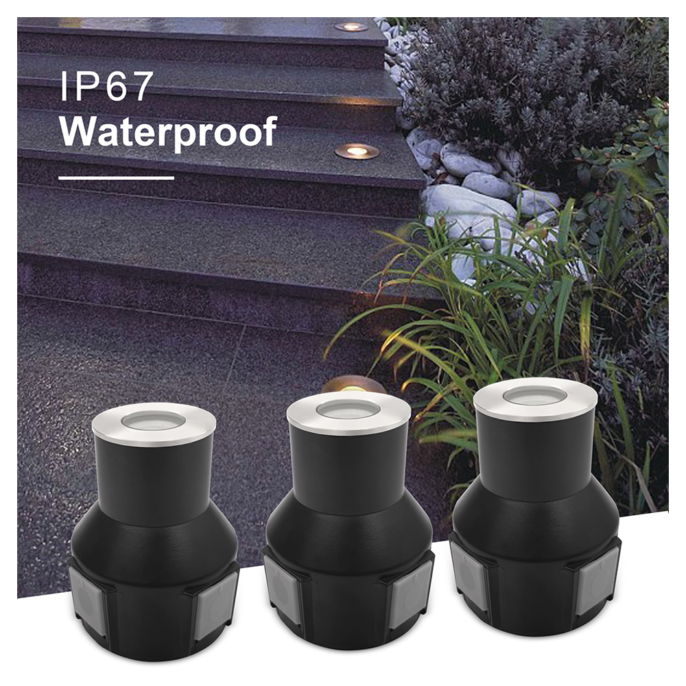 IP67 Waterproof 3W RGB3In1 DC24V Beam Angle 60 Degree Aluminum Housing LED In-Ground Well Lights