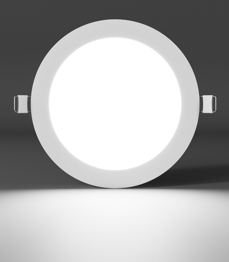 Modern Ultra Slim Recessed Round &amp; Square LED Panel Light IP20 Eco-Friendly 3000/4000/6500K Home Office Mall Lighting Aluminum 3