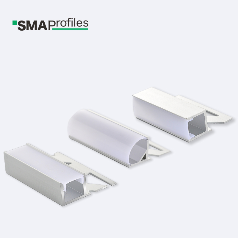 SMAProfiles High Quality Profile Light Led Aluminum Led Strip Profile Hidden Installation With Led Aluminum Tile Trim