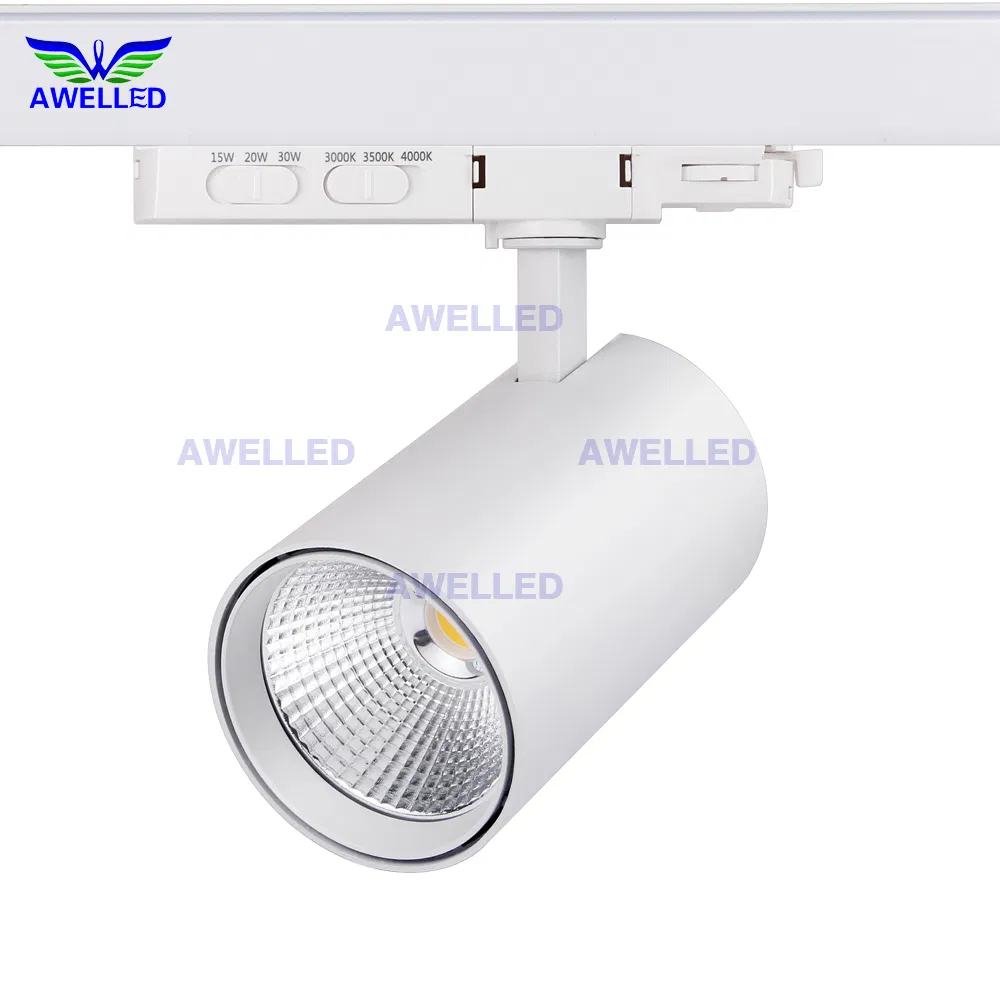 Versatile 15W-20W-30W Switchable LED Track Lighting with 3 Color Temperatures