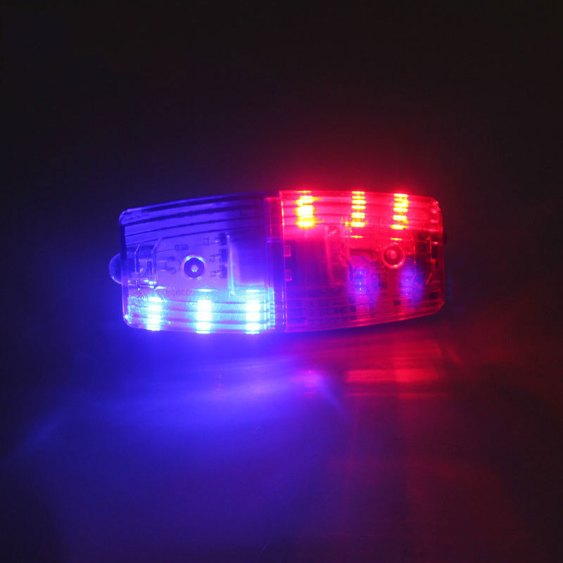 Emergency Warning Light Red and Blue LED Flash Strobe Shoulder Light
