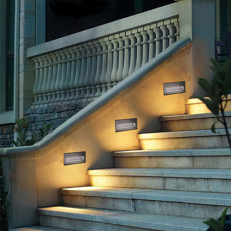 Indoor Outdoor Led Wall Lamp 3-5W Corridor Step Stair Light Footlight Aluminum Recessed Wall Corner Light