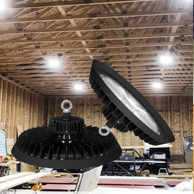 Banqcn Workshop Factory Warehouse Toll Booth Gas Station Industrial High Lumens ufo High Bay Led Lights with Motion Sensor