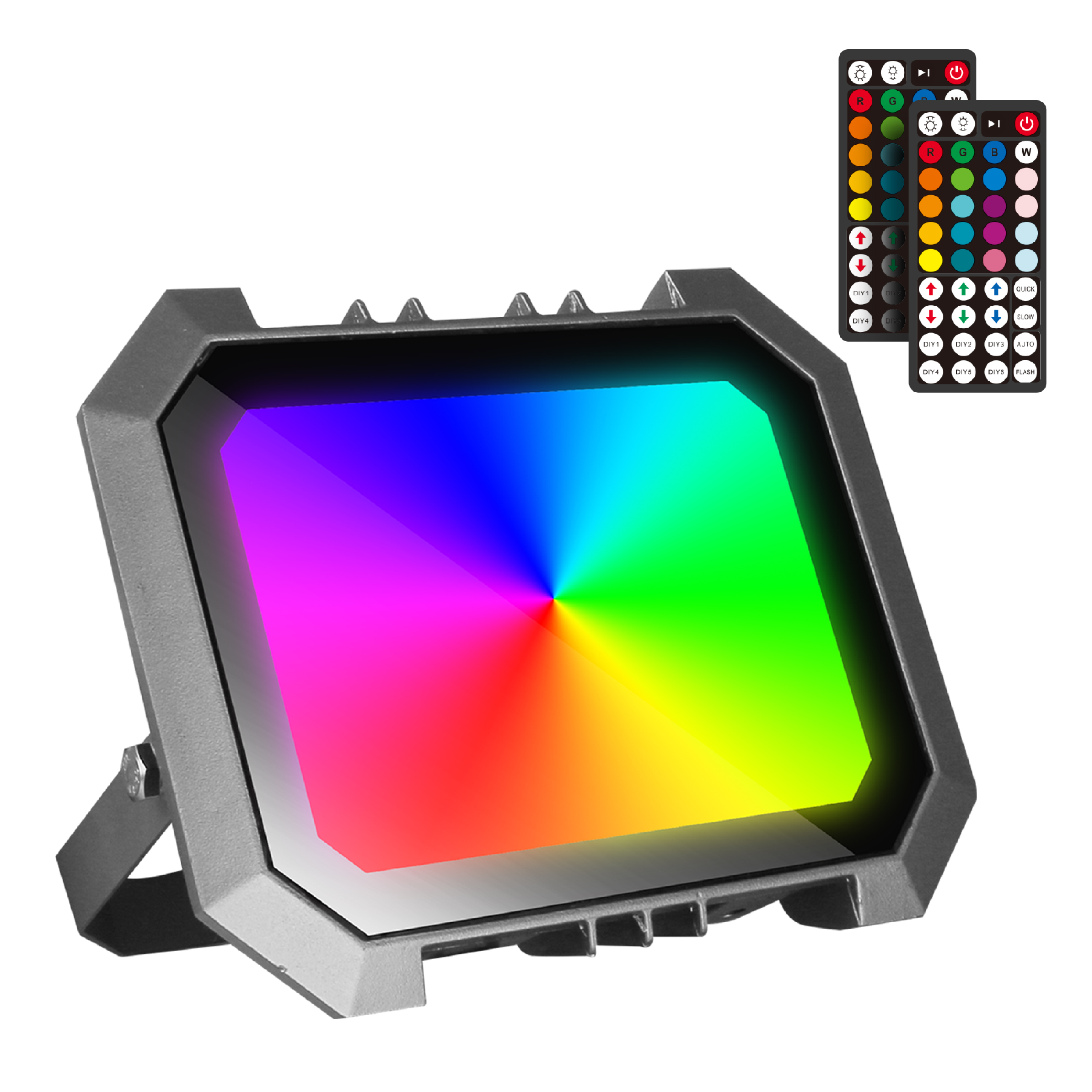 High Quality Outdoor Aluminum AC 16-Color RGB LED Flood Light Remote Control IP66 Rated TuyaFlood 30W/50W/100W 60 Beam Angle