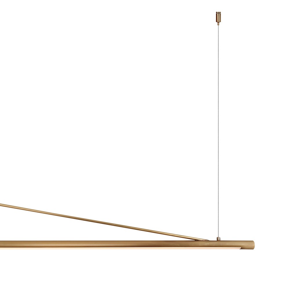 Custom Copper Lighting bar Dining Room Kitchen Pendant Light Fashion Antique Brass Bedroom Led Long Linear Chandeliers Lamp