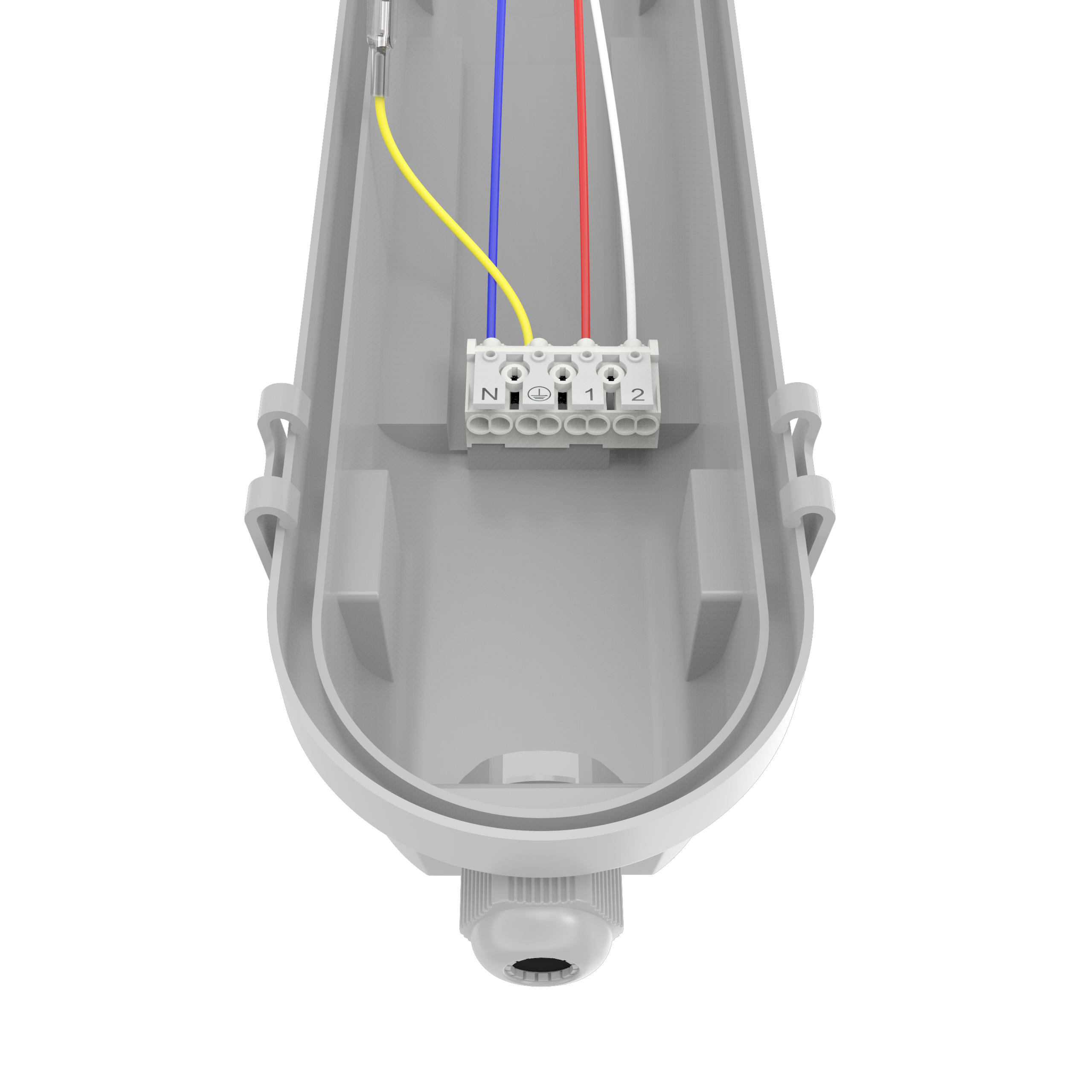 CE Waterproof Emergency Batten Light Ip65 with Sensor Vapor Tight Light Fittings LED Tri Proof Light Warehouse Electrical Room
