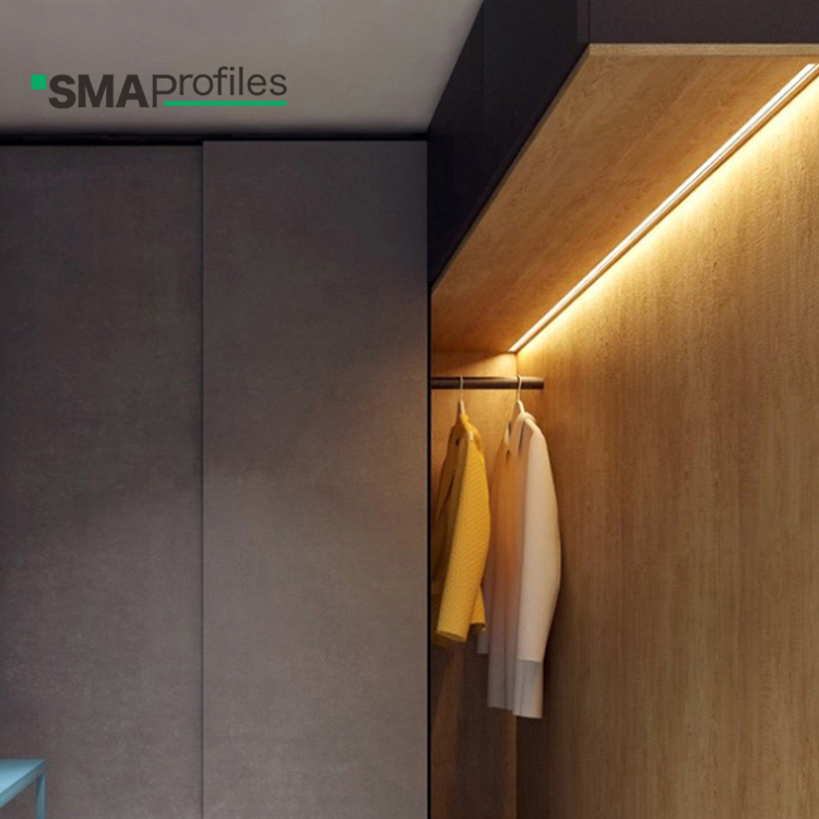 SMAProfiles High Quality Profile Light Led Aluminum Led Strip Profile Hidden Installation With Led Aluminum Tile Trim