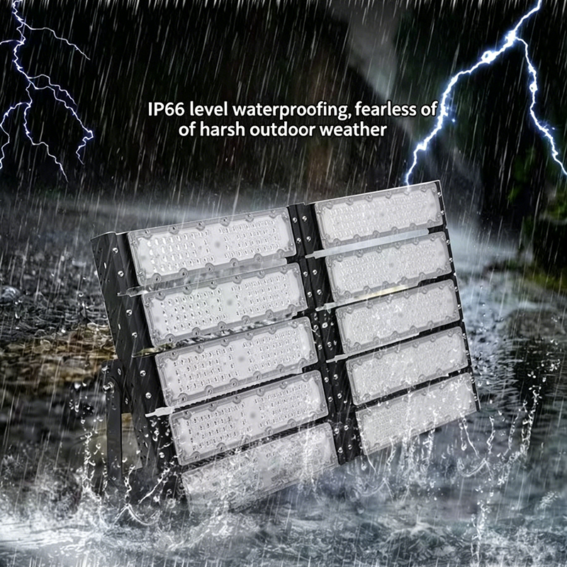 Outdoor Modular LED Flood Lamp 100W 250W 400WDie-cast Aluminum LED Tunnel Light for Highway Construction Workshop Yard Lighting